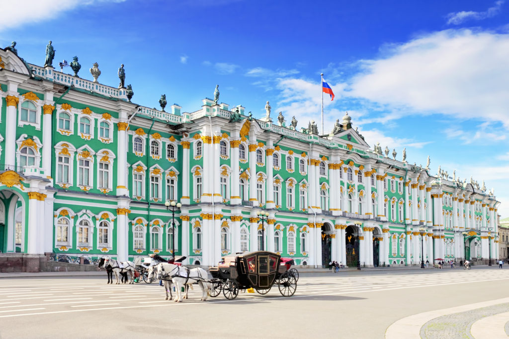 Palácio de Inverno, onde se localiza a maior parte da coleção do Hermitage